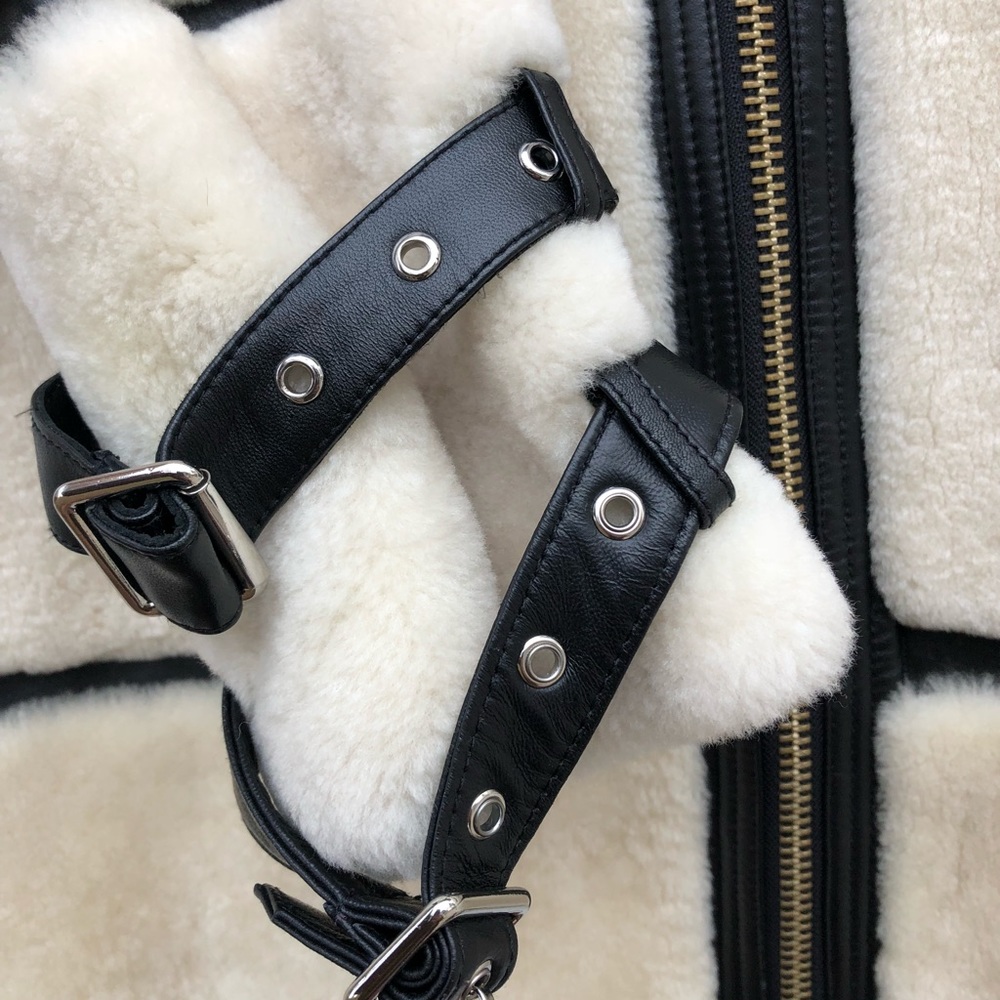 Moose Knuckles Shearling Jacket S Coat Fur NEW - Picture 3 of 14
